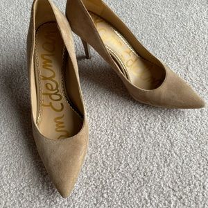 Sam Edelman nude suede stiletto pumps. Excellent used condition!